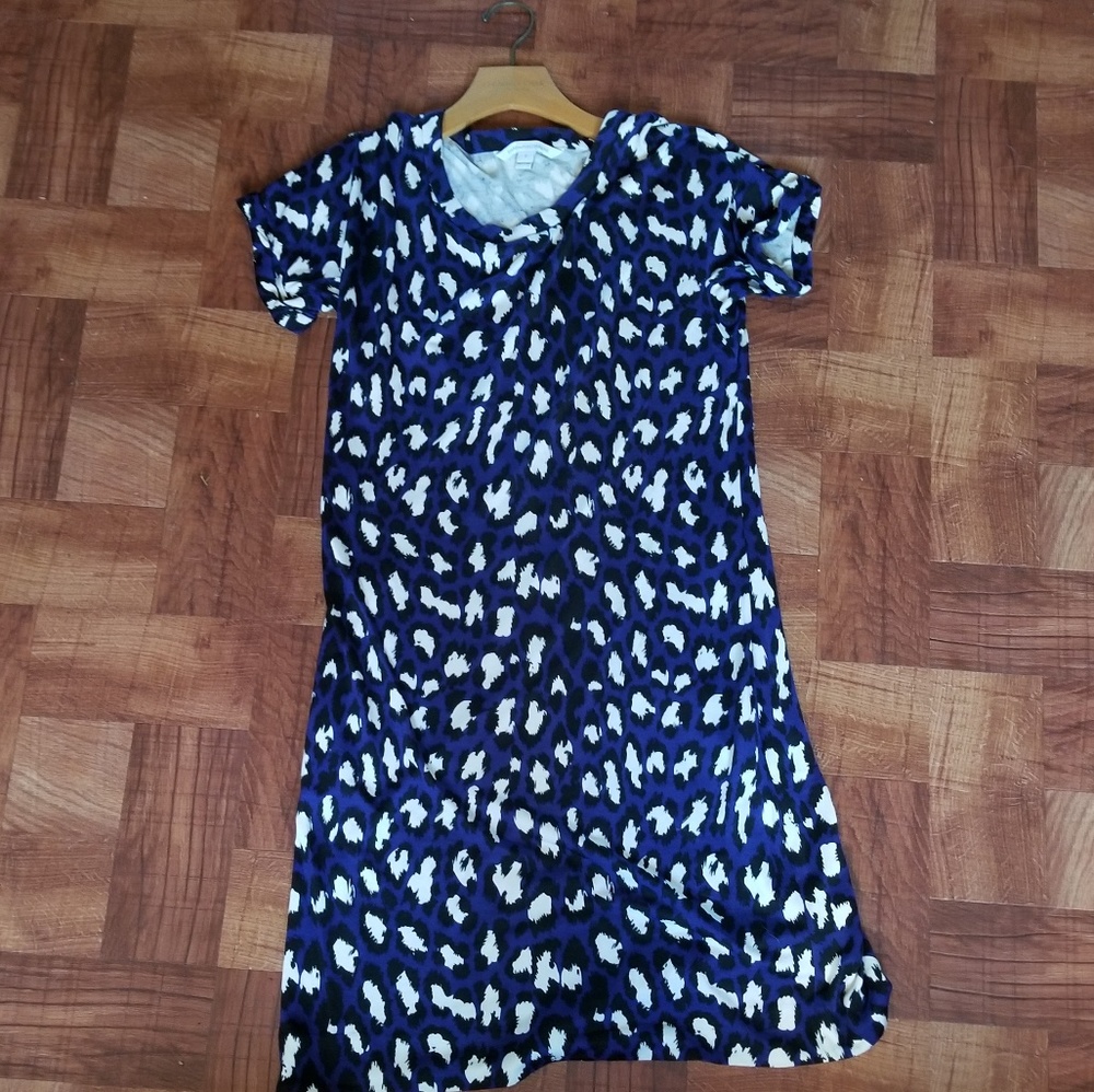 Diane Von Furstenberg T-Shirt Leopard Print Dress